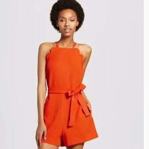 Victoria Beckham- Target Scalloped Bodice Waist Romper Size Small